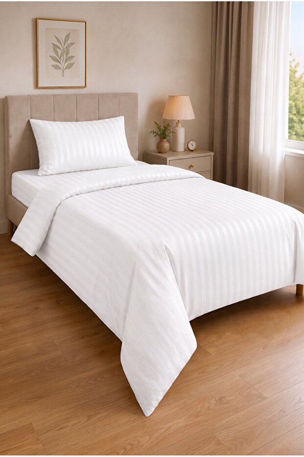 Single 100% Cotton Satin Duvet Cover Set 160X220 cm