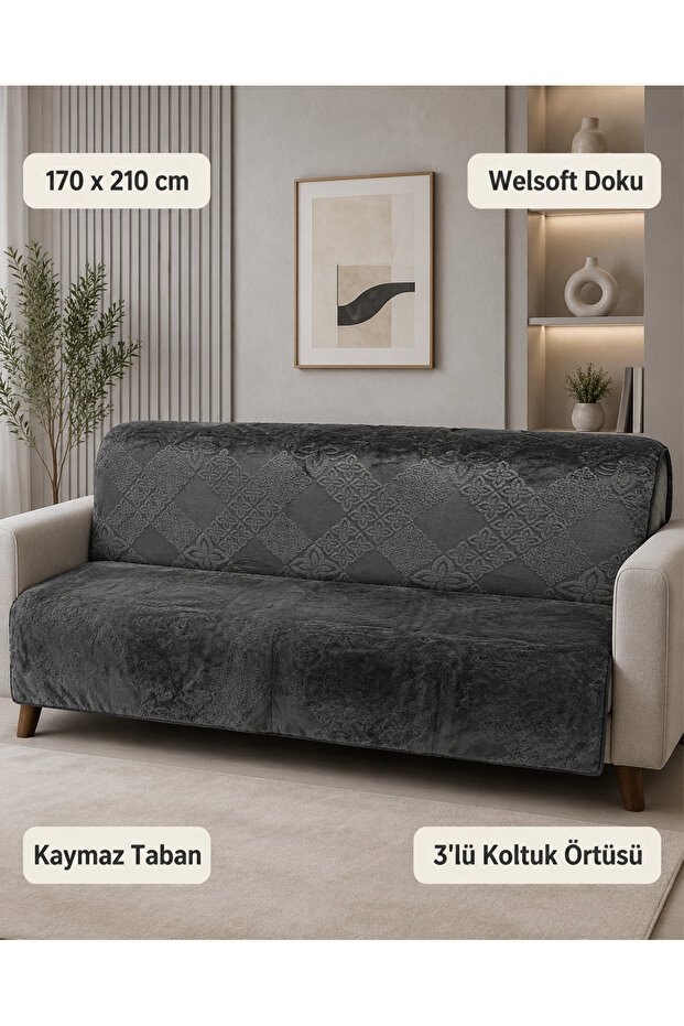 Wellsoft Sofa Cover 170X215 Non-Slip Base