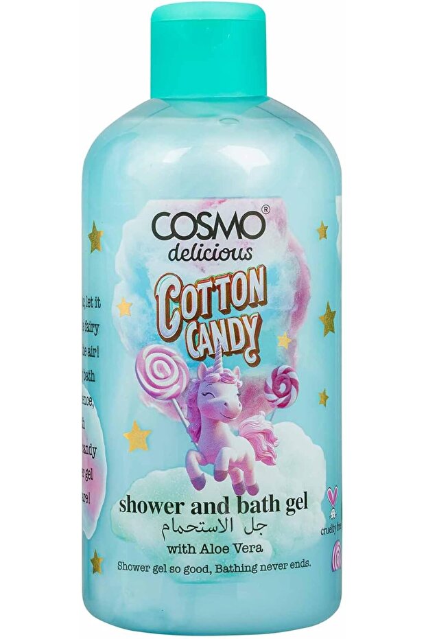 Cosmo Delicious Cotton Candy With Aloe Vera Shower & Bath Gel 500ml