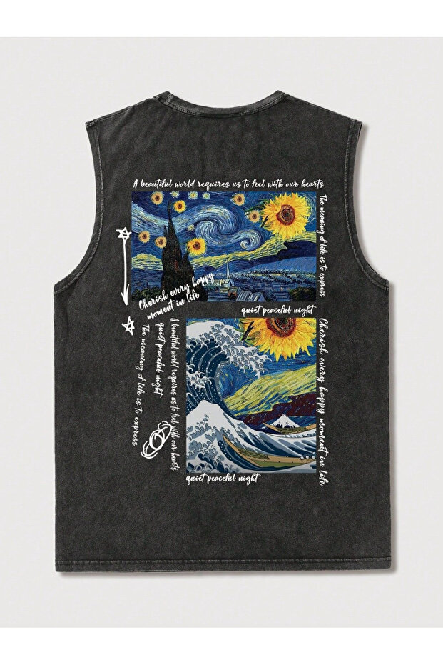 Anthracite Urban Style Sleeveless T-Shirt
