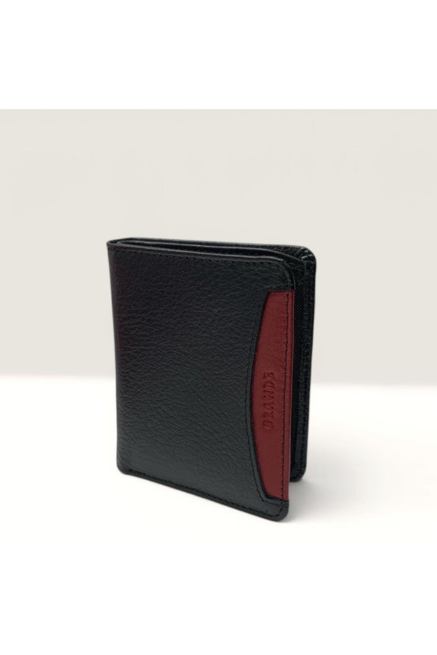 Genuine Leather Transparent Card Holder Wallet