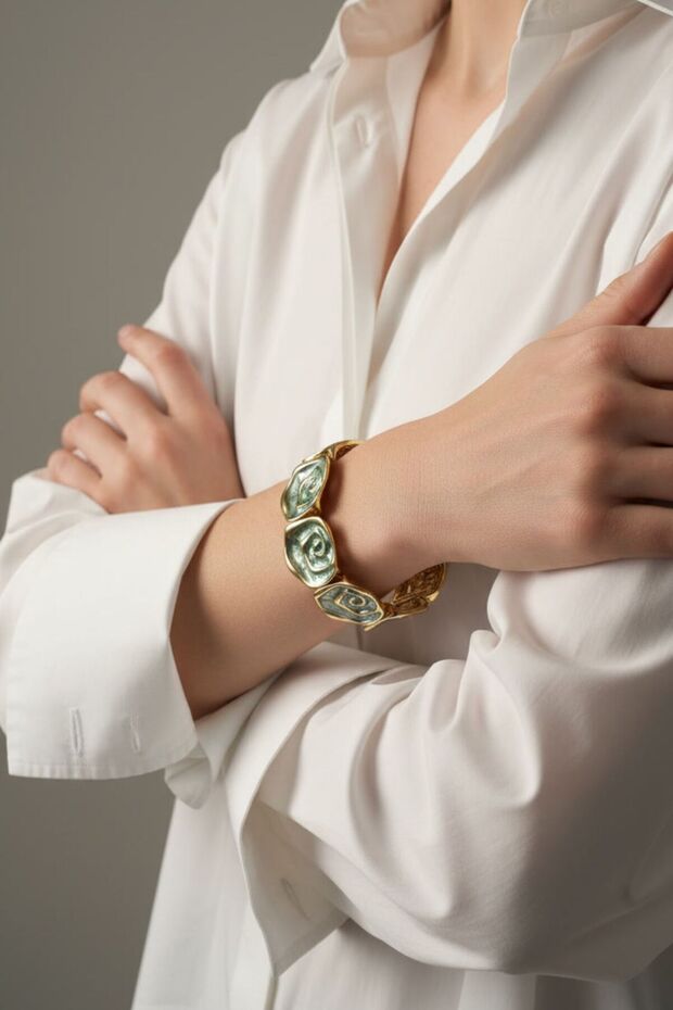 Navy Blue Elastic Bracelet (2.2 cm)