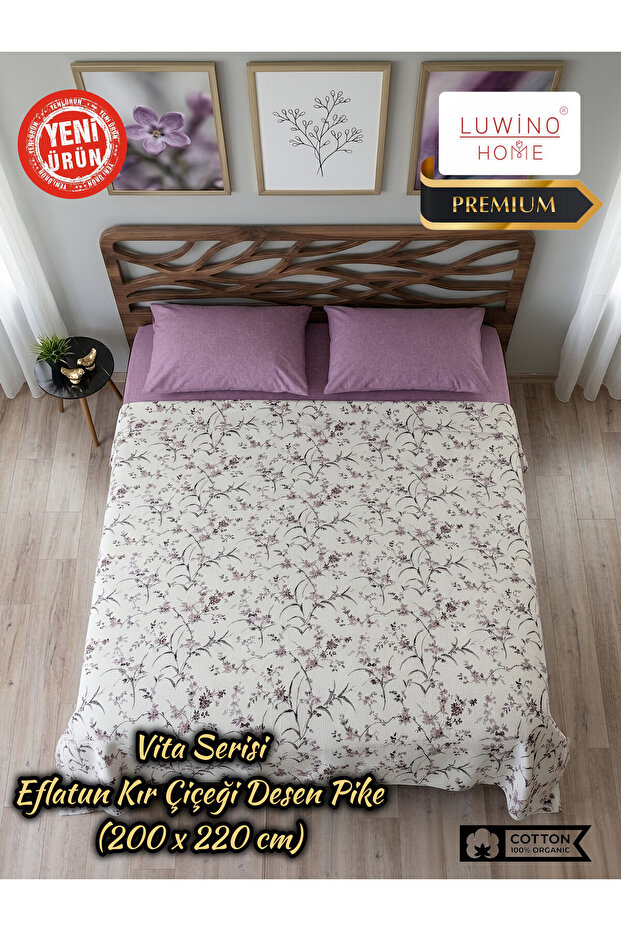 Double Pique, Bedspread 100% Cotton Vita Series 200 X 220 cm
