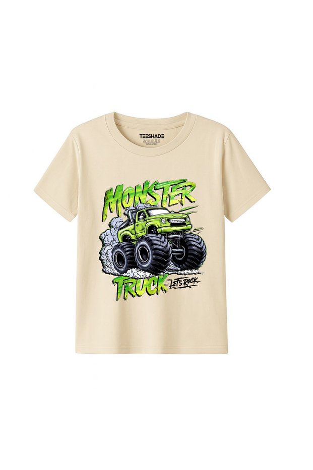Monster Truck 2 T-Shirt for Unisex Kids 100% Cotton, Multiple Colors – Sizes 0-16 Years