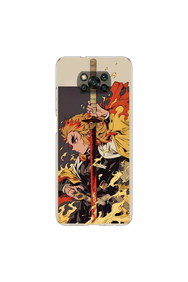 Poco X3 Nfc Compatible Anime 4/3 Design Transparent Case