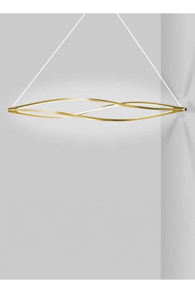 Modern Lighting, Chandelier, Light, Modern chandelier, Gold Color, L:115*13.5 cm, H:150 cm, Suitable for stairs, window side, Adjustable height