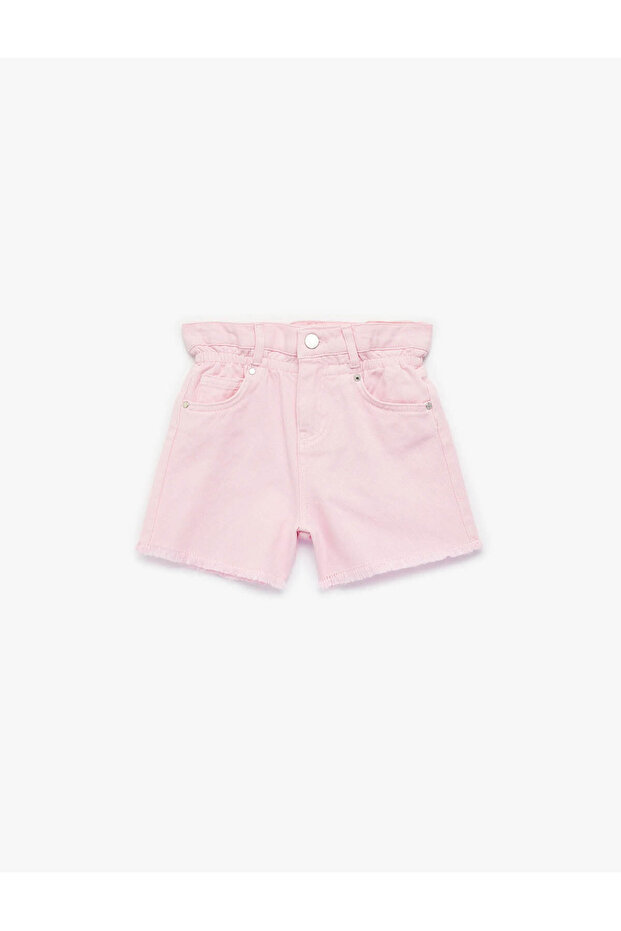 Cotton Denim Pink Girls' Shorts 6Skg40005Ad