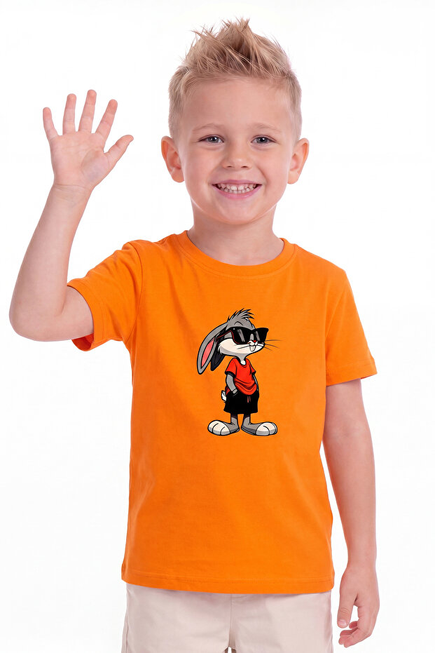 Printed Boy's Short Sleeve T-Shirt B35