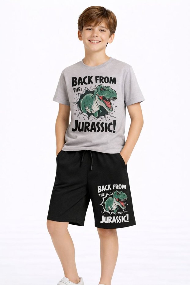 ! New Season ! Printed Children's Summer T-Shirt and Shorts 2-Piece Set 100% Cotton.