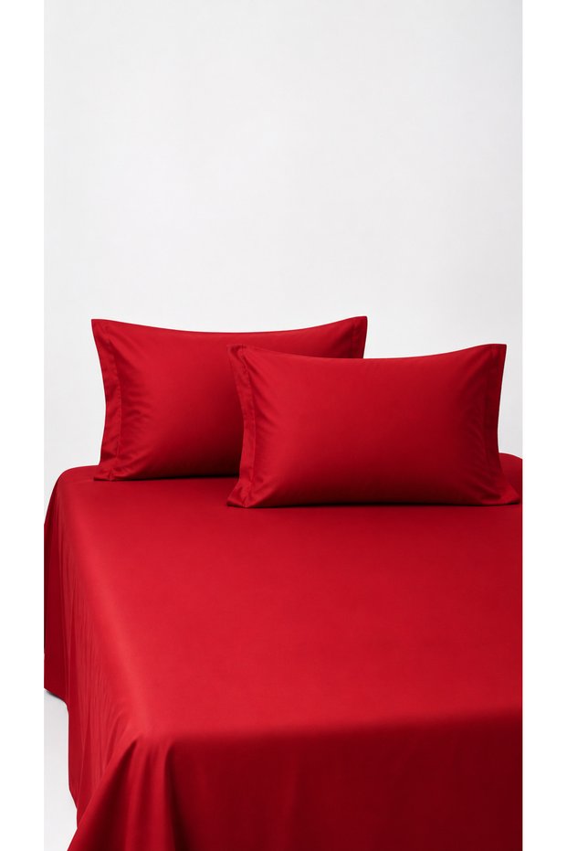 Special Series | Akfil Fabric 100% Cotton Red Pillowcase Set | 2 Pillowcases with Covers