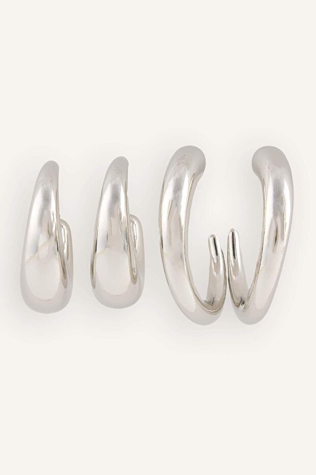 Women's 2-Piece C Shape Earrings H3599Axns