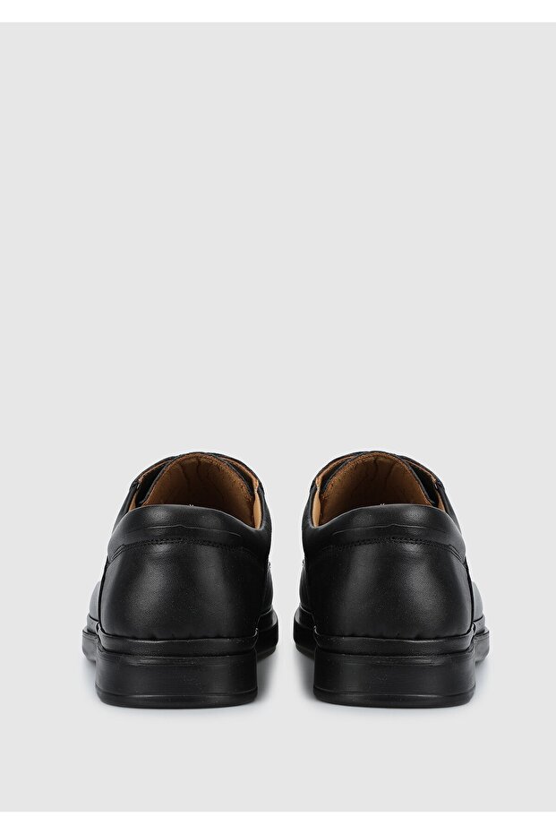 Black Leather Men's Shoes - 4