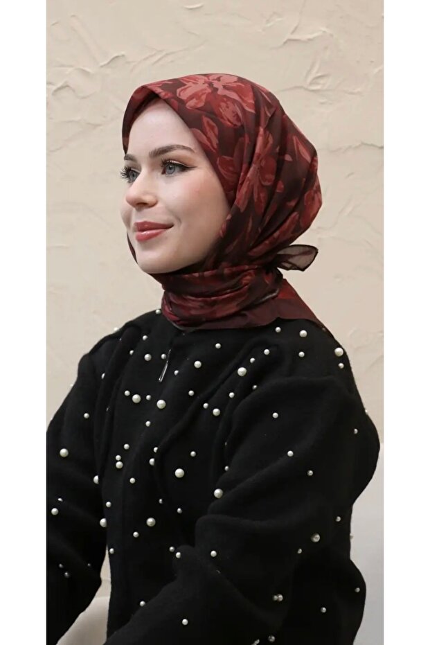 وشاح قطني هندي بنمط زنبق إفداال