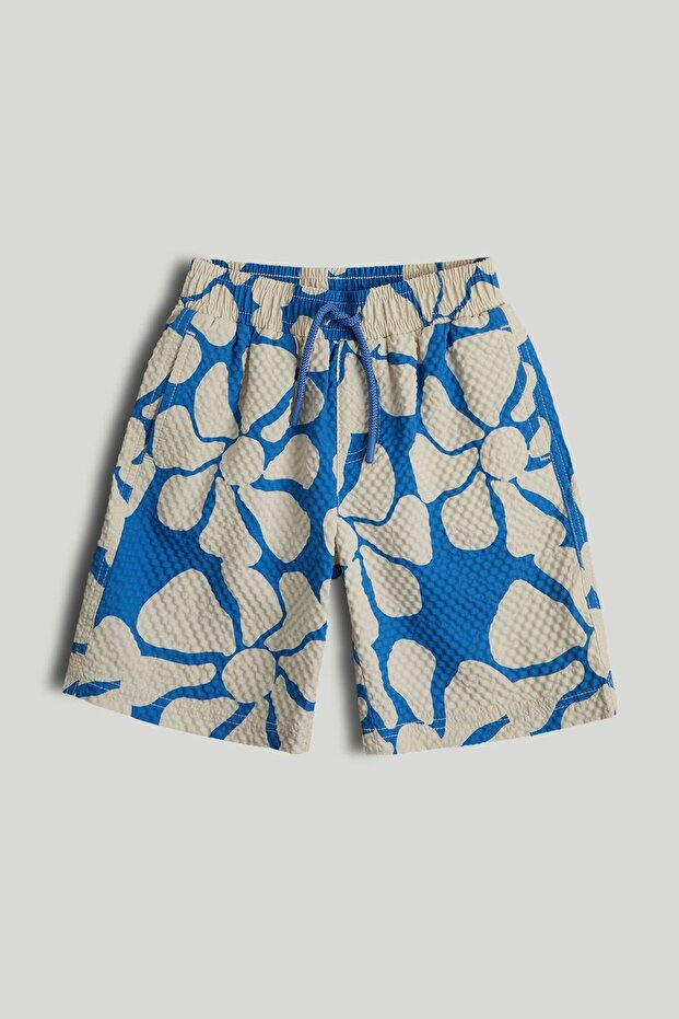 Tropical Textured Swim Shorts