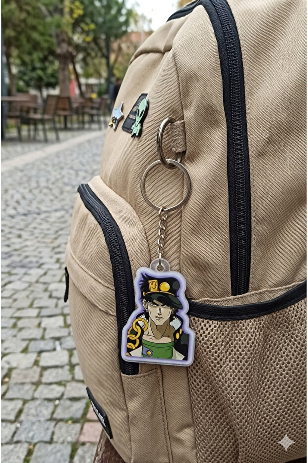 Owl Bag Jojo - Jotaro Kujo Patterned Acrylic Keychain Bag Ornament