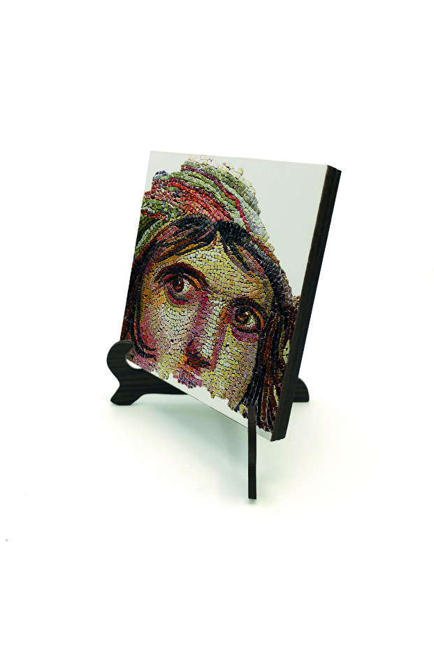 Gypsy Girl Mosaic Printed Mdf Tabletop 10X10 Krt-146