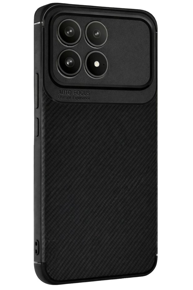 Ilkeshop New Poco F8 Pro Auto Focus Carbon Cover (162954) - Black