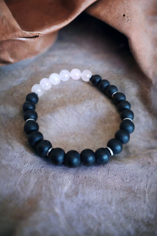 Pink Quartz Stone Onyx Stone Bracelet Original Natural Stone Bracelet Pink Quartz Bujiteri