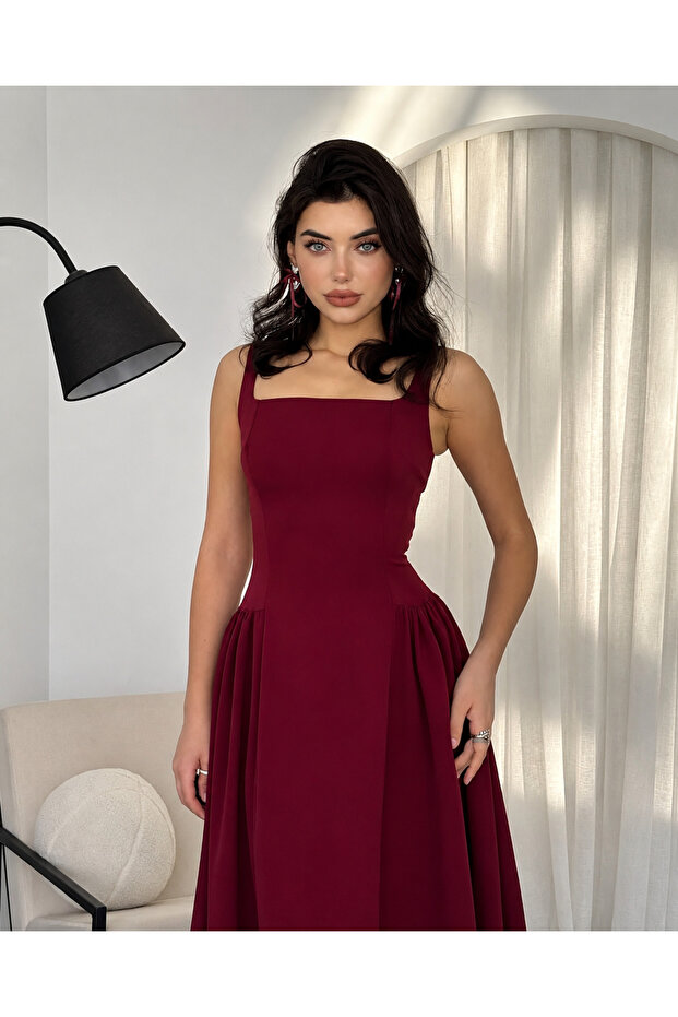 Vesper Square Neck Maxi Evening Dress