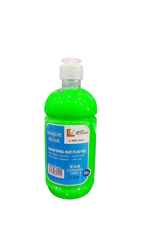 TOP MASTER Gouache Color Fluorescent Green 500 ml