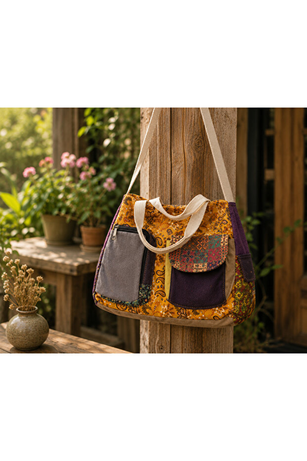 Patchwork Ethnic Authentic Bohemian Shoulder Bag Handbag Messenger Bag Daily Use Travel Use