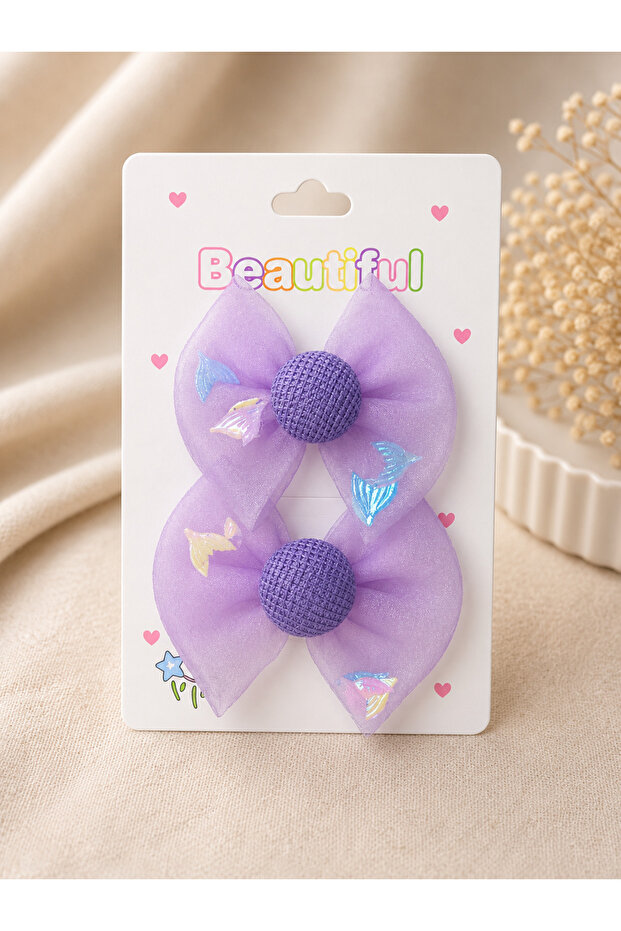 Colorful Glitter Detailed Rubber Buckle Set of 2