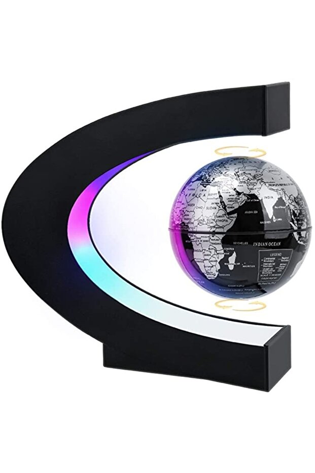 Magnetic Levitating Globe Mini Globe Multicolored LED Lights Automatically Rotating - 1