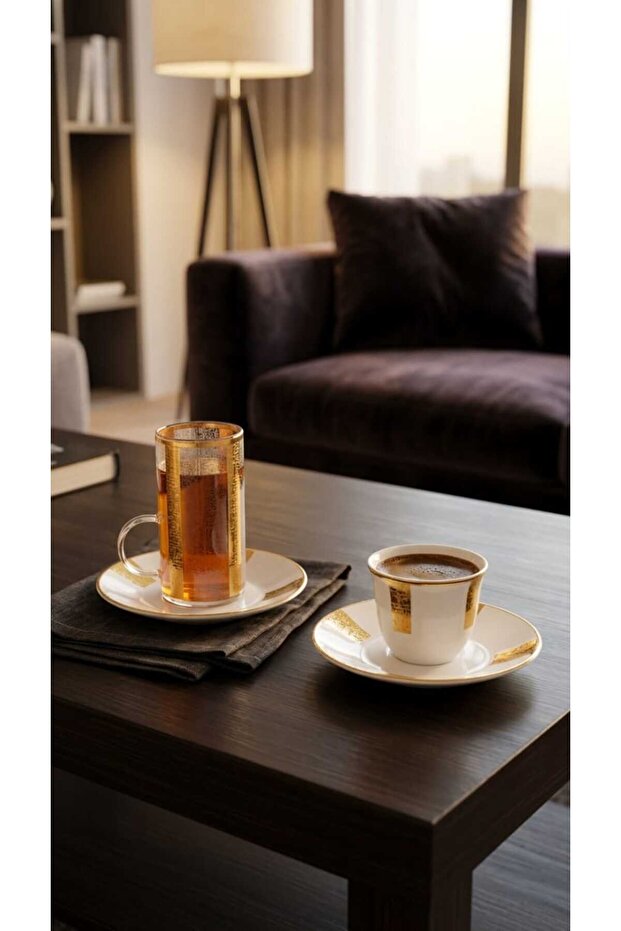 Luxury Tea Cups and Coffee Cups Set with Saucers Elegant Design for High-End Dining Experiences