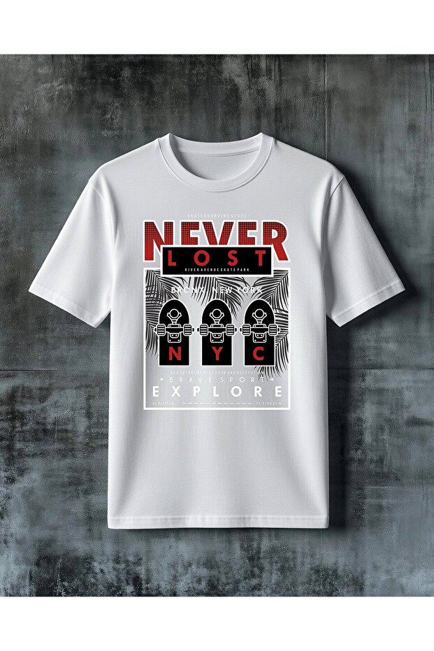 تي شيرت مطبوع كبير الحجم من Never Lost Skate Park