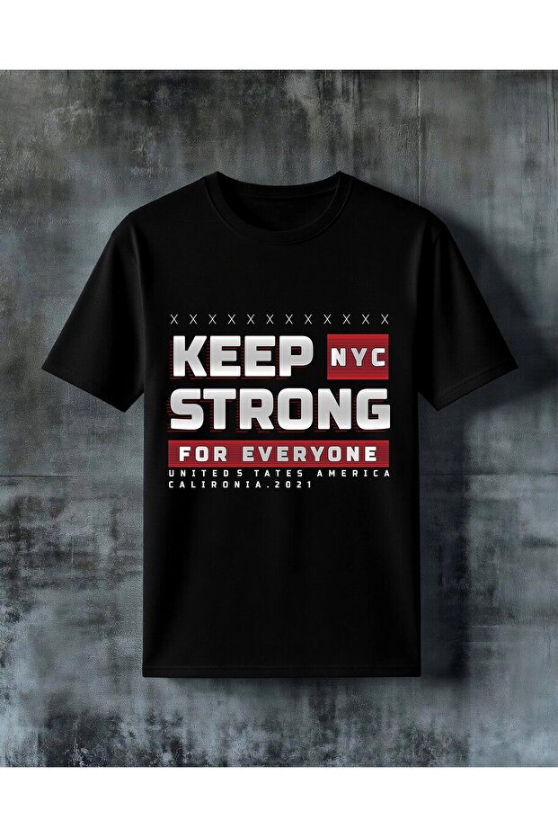 Keep Strong Nyc Printed Oversize T-Shirt