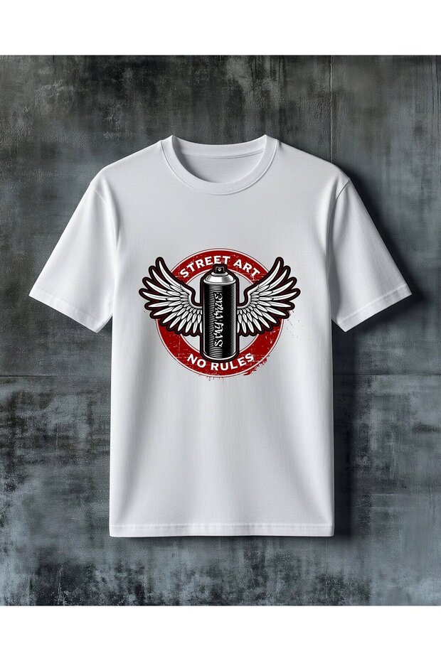 Street Art No Rules Printed Oversize T-Shirt