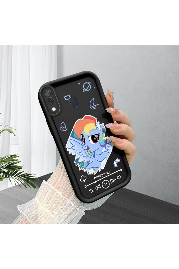Samsung Galaxy A20/A30 Compatible Black Silicone Case Shockproof with Camera Protection