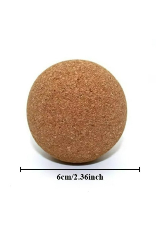 6cm Cork Massage Ball for Muscle Relaxation, Deep Tissue Massager for Back & Shoulders, Portable Sel
