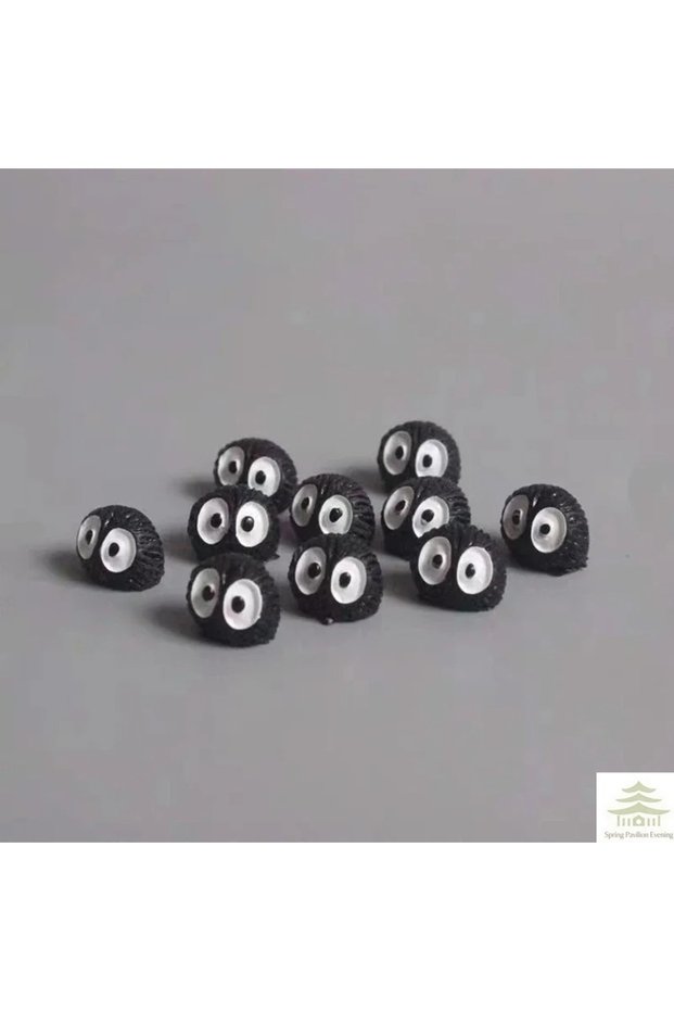 10pcs Briquettes 10PCS Mini Dust Ball Figure Elves Singular Resin Briquette Toy Miniature Fairy Gard
