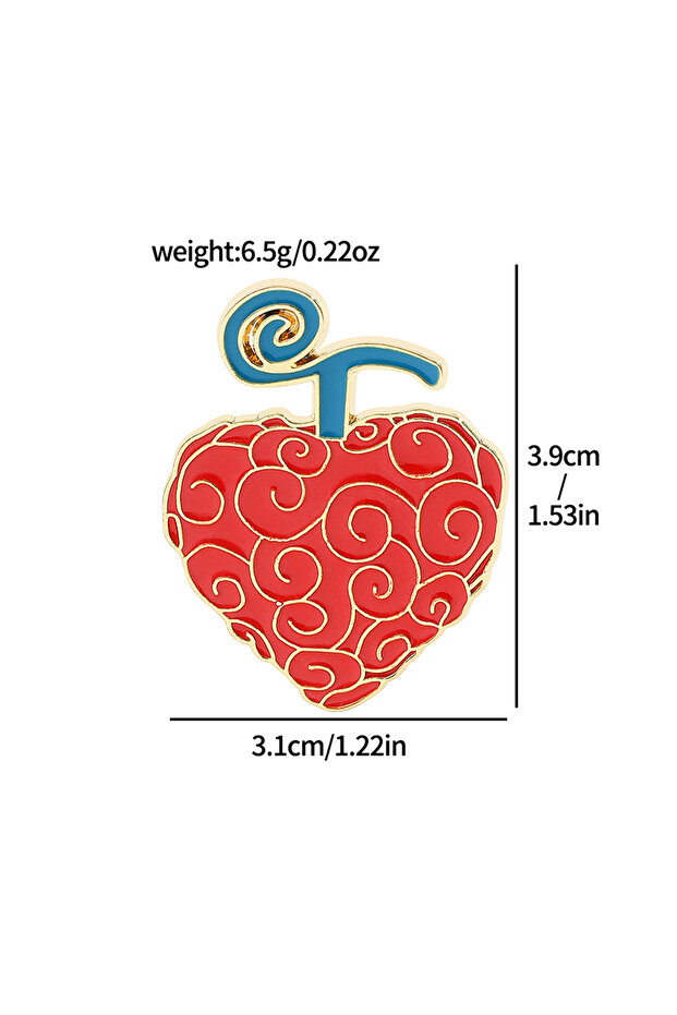 Bandai XZ2715-2 Anime Enamel Pins Brooch Devil Fruit Badge Brooches Backpack Lapel Cosplay Props Pin