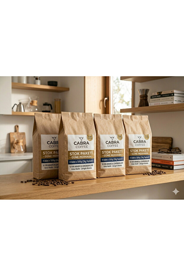 Güne Merhaba Filter Coffee 4 Pieces 500 Gr - Mild Drink That Doesn'T Make Your Stomach Throbbing