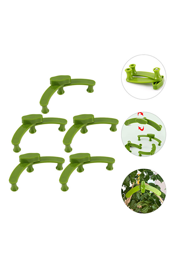 12.5X2CM Green 5 Pcs Universal Twist Clip Plant Fruit Tree Limb Spreader Plastic Gardening Bender