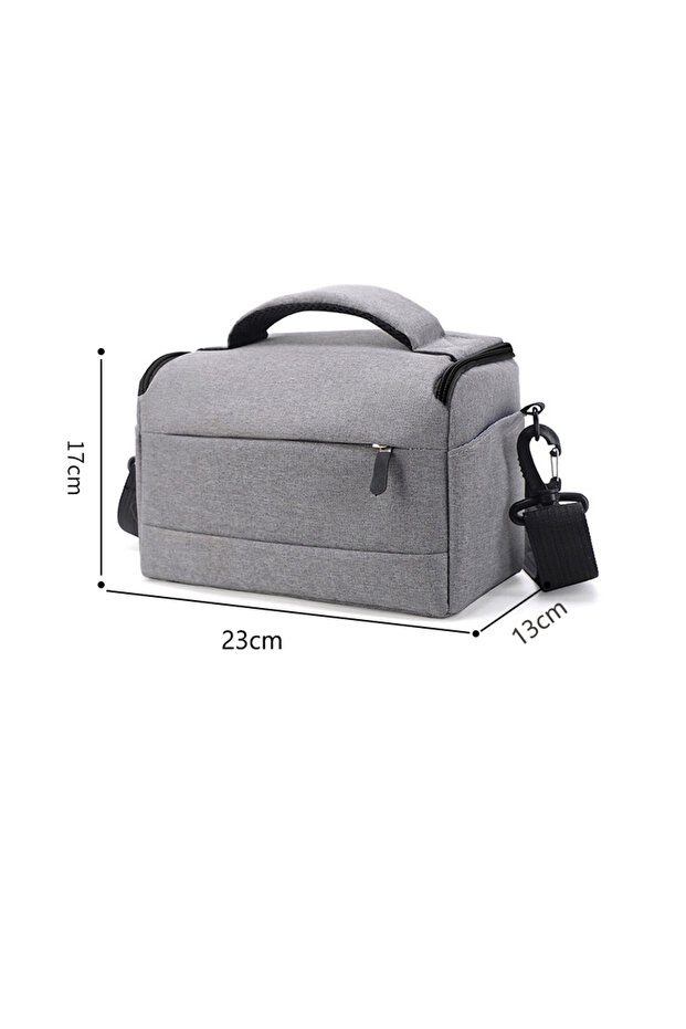gray Portable Shockproof DSLR Camera Shoulder Bag Waterproof Large Capacity for Canon Nikon Mirro..