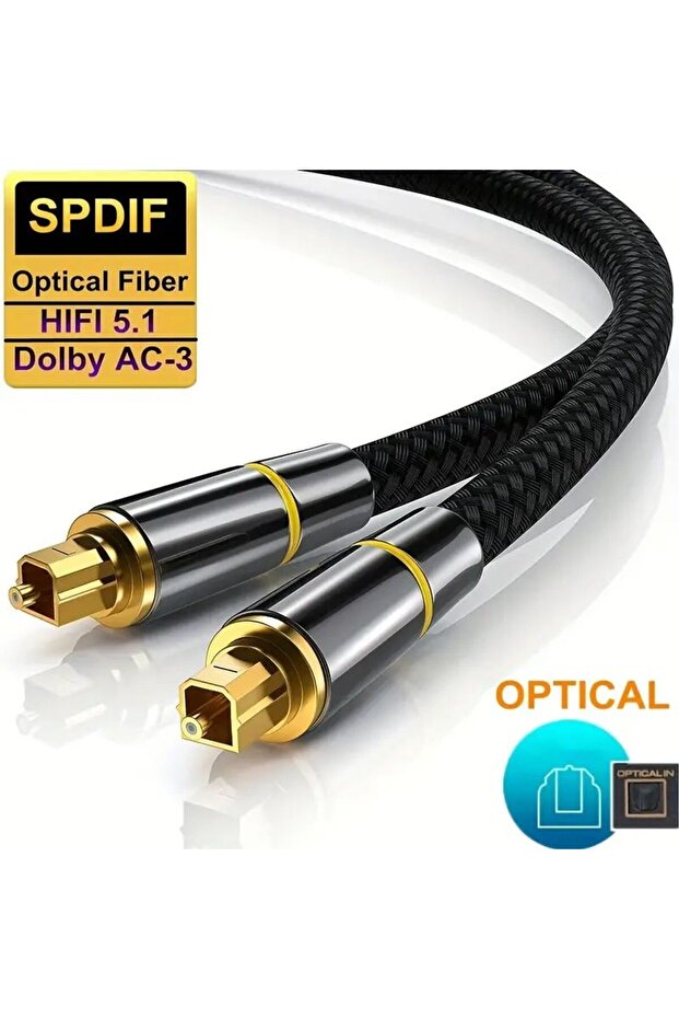 1.5m Zinc Alloy HIFI 5.1 Digital Optical Audio Cable Toslink SPDIF Coaxial Cable for Amplifiers Blu-