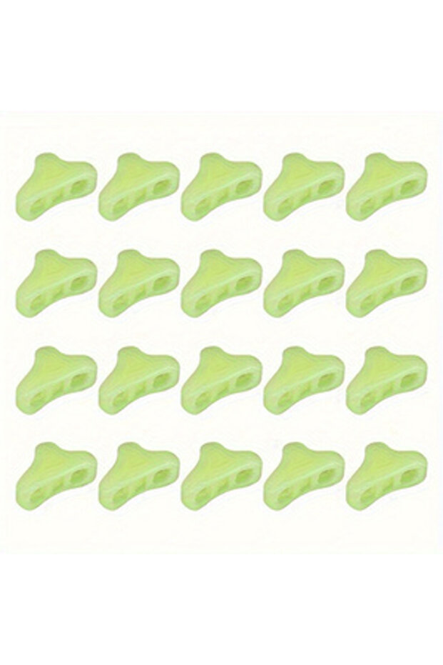 SJZPZK-lvse20ge 10/20 pieces fluorescent glow-in-the-dark triangular tent rope buckle - anti-slip, a