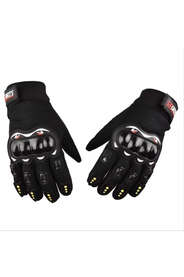 Black Motorcycle Gloves Full Finger Protective Outdoor Knight Sports Breathable Racing Cycling Stree