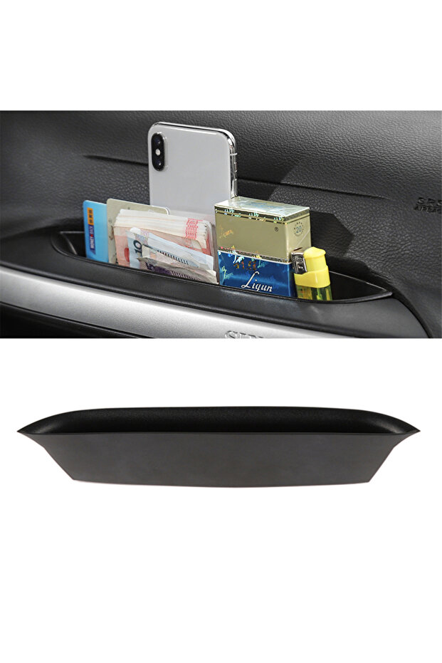 black GrabTray Passenger Storage Box Grab Handle Organizer Tray for Jeep Wrangler JK 2011-2017 Stowi