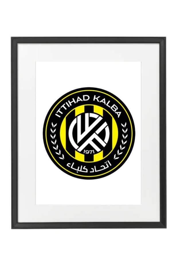 Ittihad Kalba FC, UAE Pro League , Soccer Gift , Poster with Frame 50x40cm