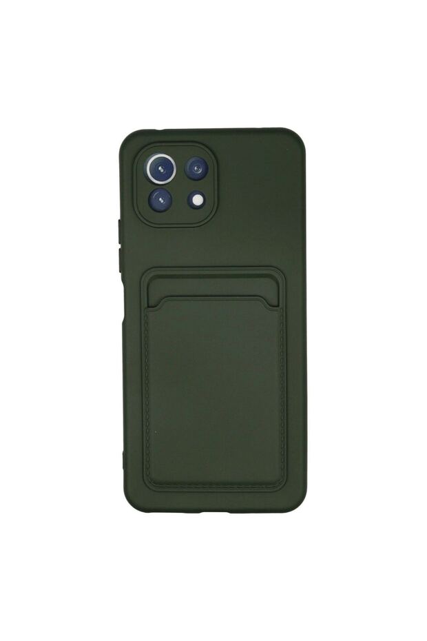 Xiaomi Mi 11 Case Kelvin Silicone with Business Card - Dark Green