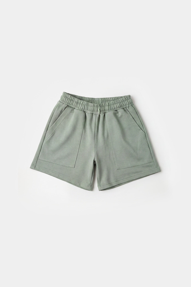 Women's High-Waisted Basic Shorts with Pockets, Comfortable Fit