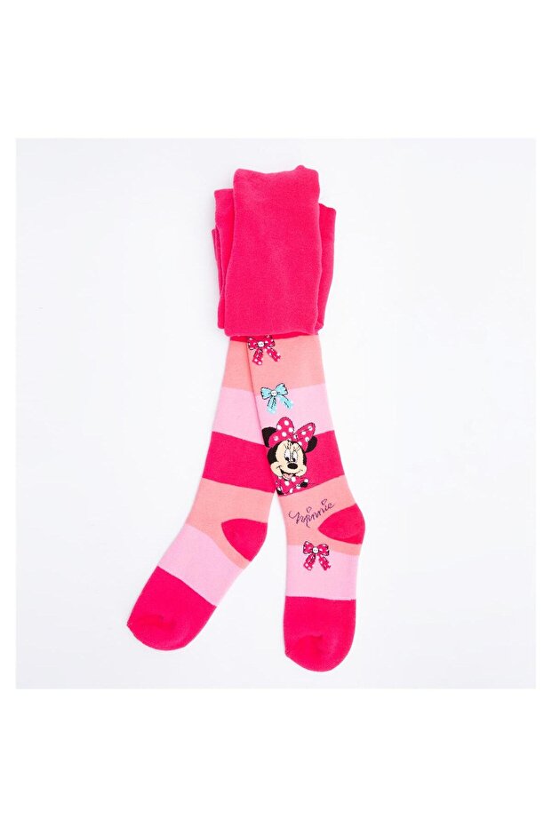 Disney Minnie Mouse Pink Children's Thick Pantyhose 7-8 Years