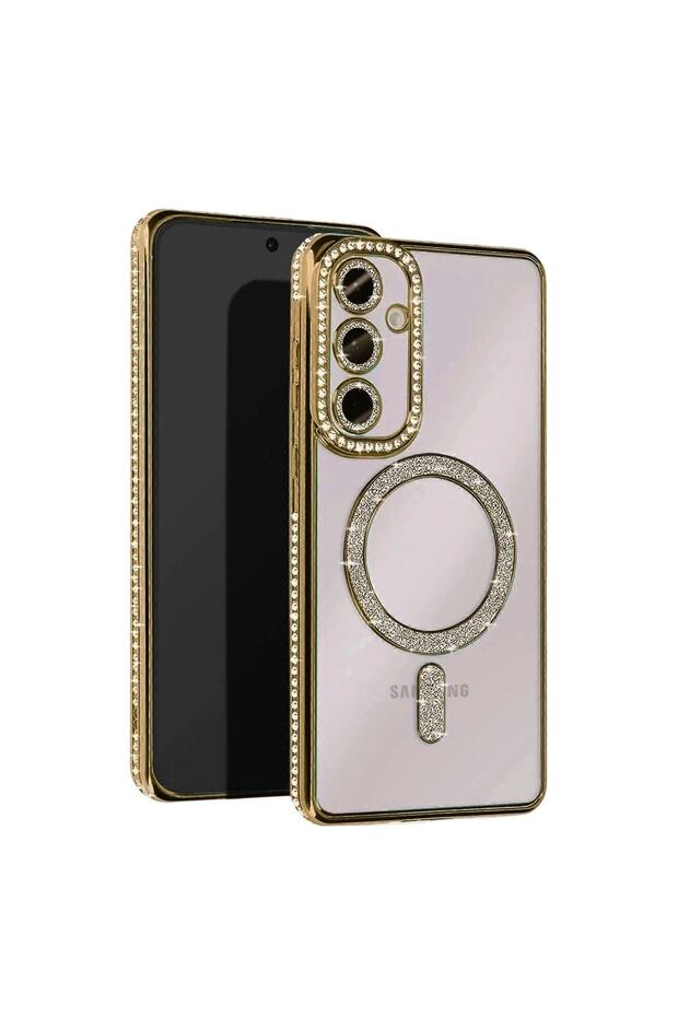 Samsung Galaxy A16 5g Joke Simli Magneticsafe Case - Gold