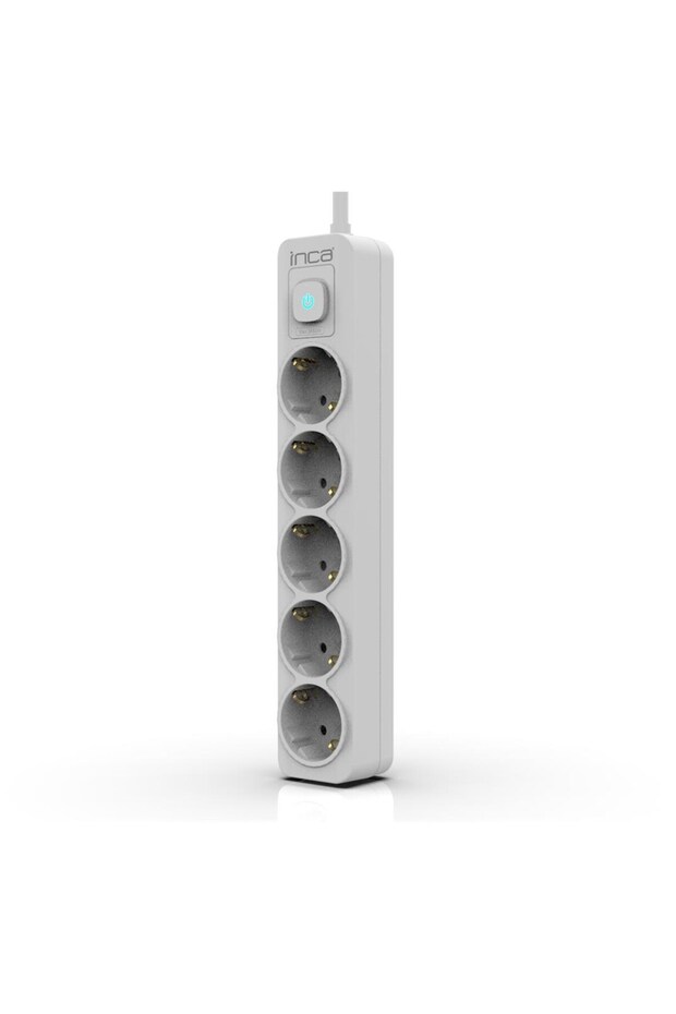 IPW-44GB 5 مقبس مفتاح LED محمي بالتيار 1.5 متر أبيض