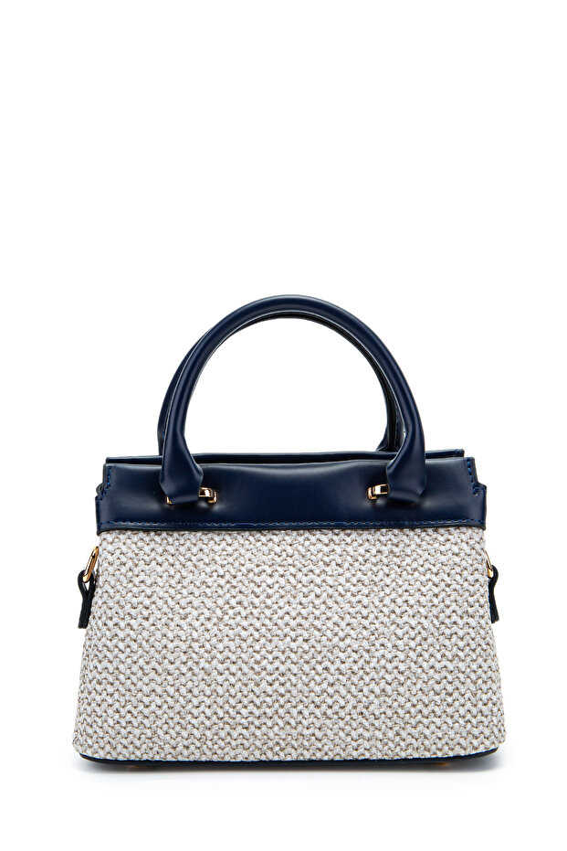 Women's Crossbody Bag with Fixed Strap Design Noir Linen Navy Blue
