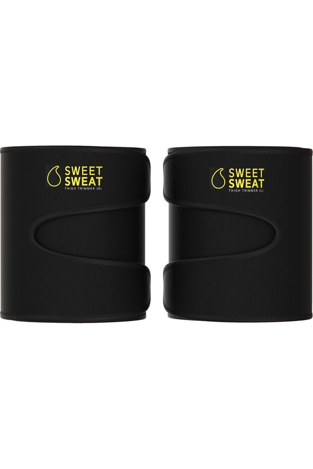 Sweet Sweat Thigh Trimmers for Men & Women Increases Heat and Sweat Production to The Thigh Area Includes Mesh Carrying Bag (Large, Yellow)